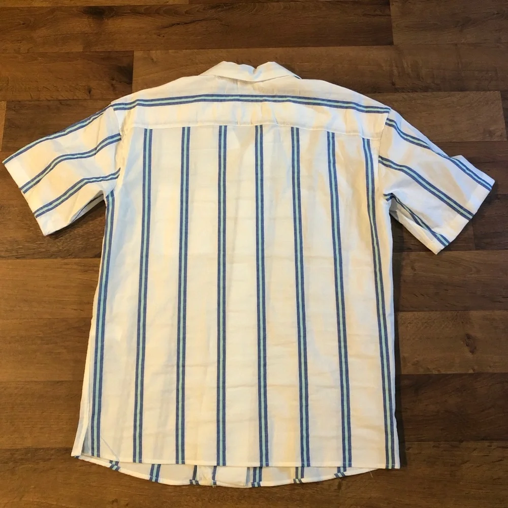 zara men shirt small relaxed fit short sleeve cotton blend new with tags - Picture 8 of 10
